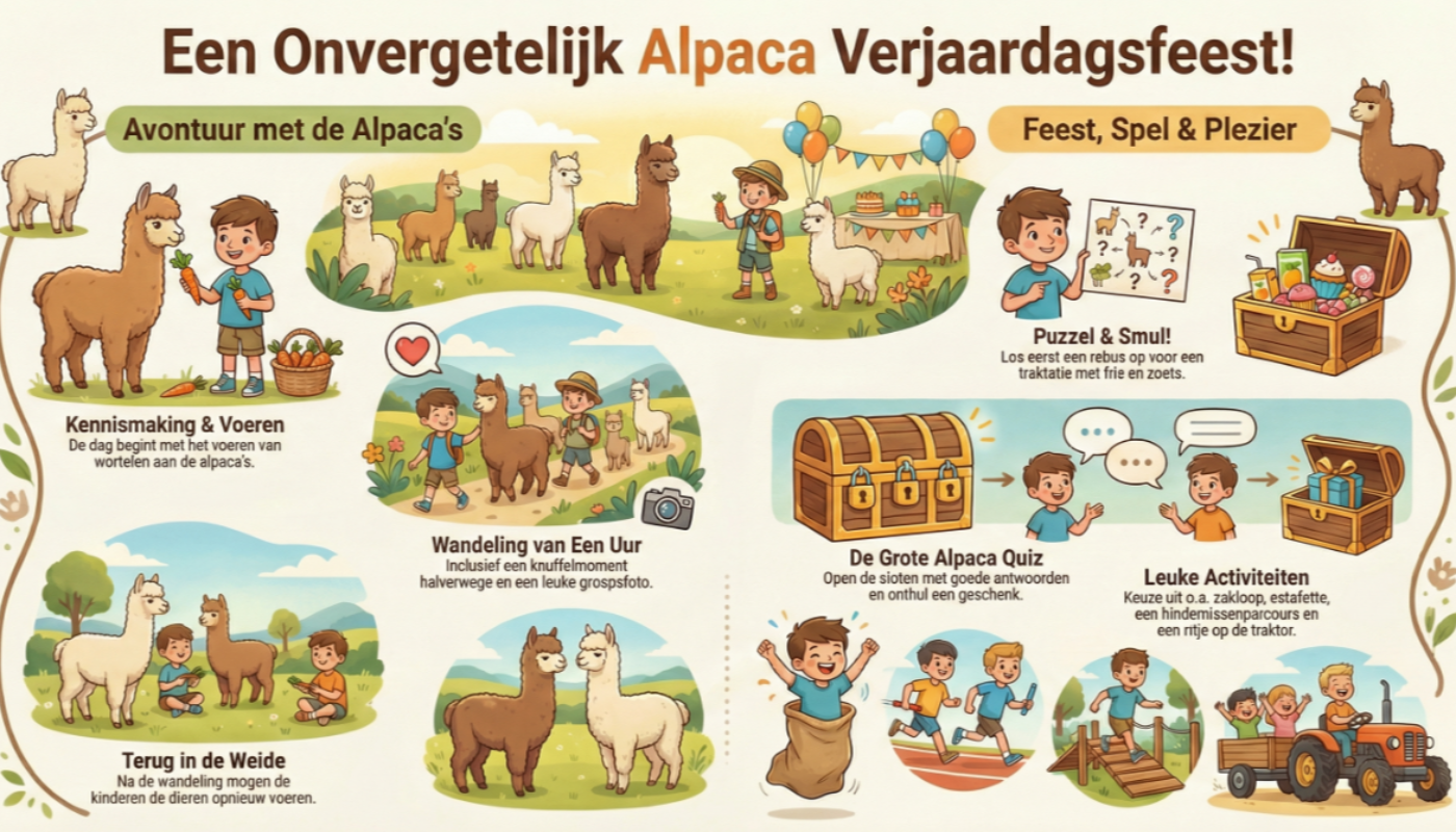 Verjaardag met alpaca's