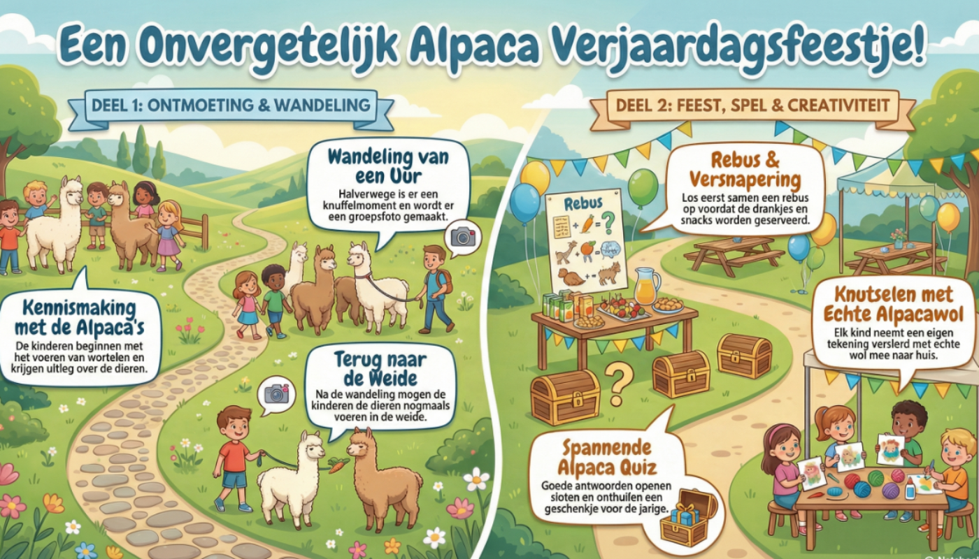 Verjaardag met alpaca's